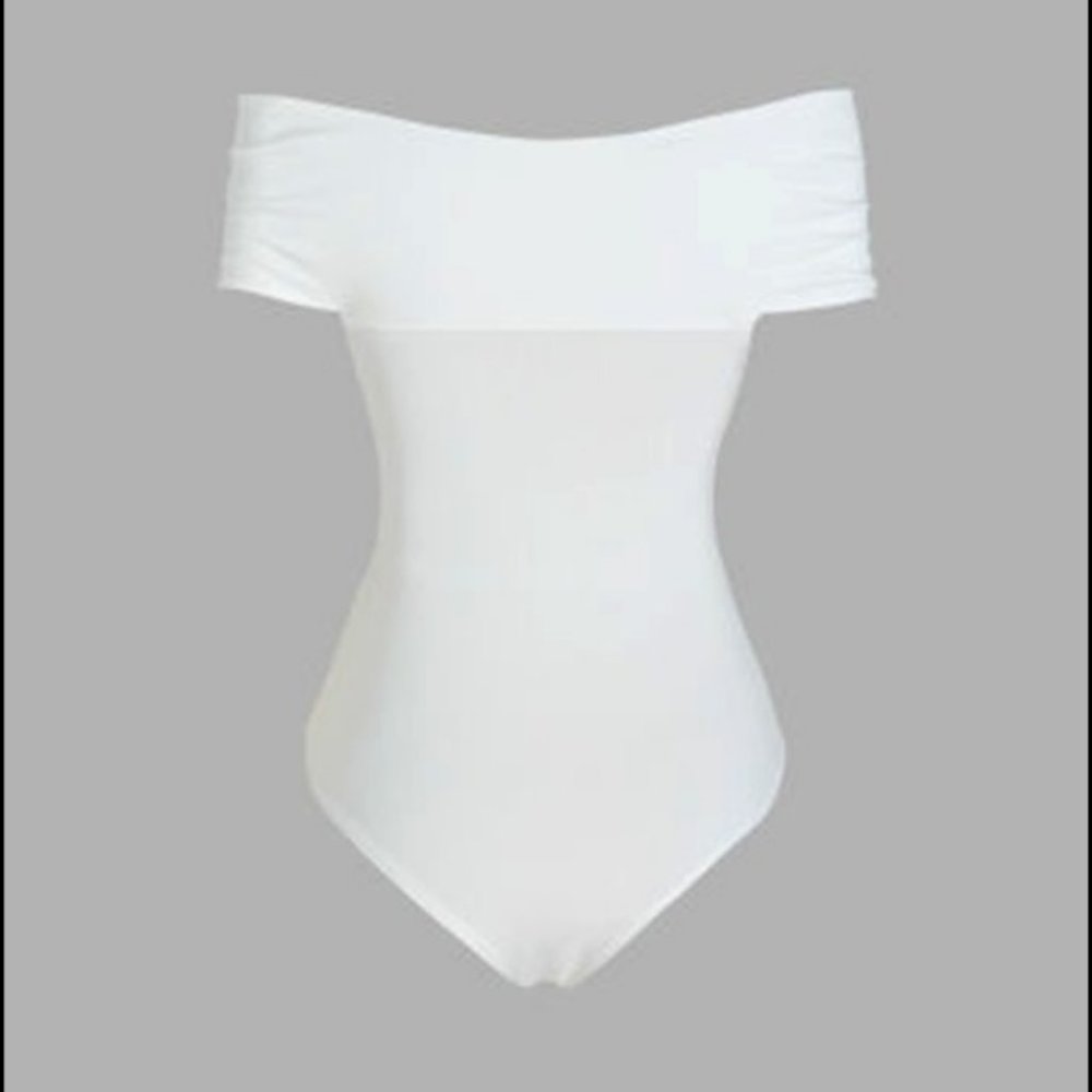 SOLID OFF-SHOULDER BODYSUIT